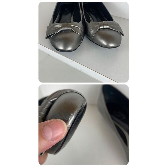 Ann Taylor LOFT Bow Accent Micro Wedge Flats 6 - Picture 8 of 16